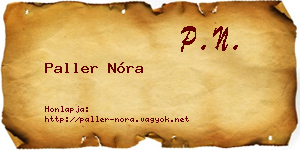 Paller Nóra névjegykártya