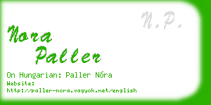 nora paller business card